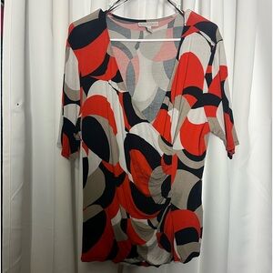 Donna Birchman multicolored top size extra large